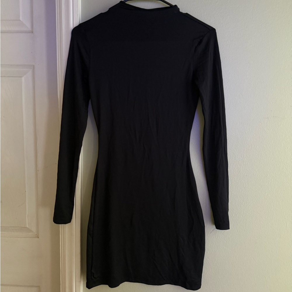 Elegant Black Long Sleeve Dress